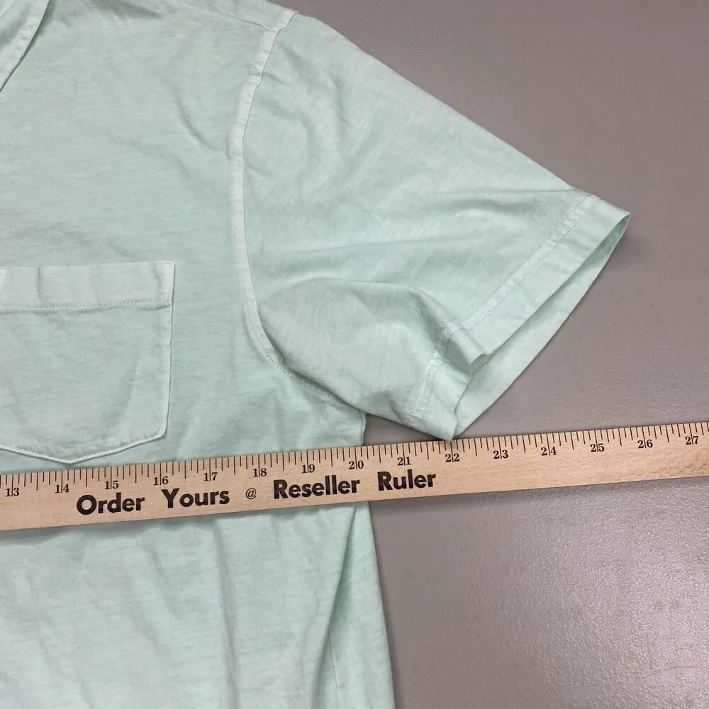 Vineyard Vines Mens Medium Polo Shirt Green Short Sleeve Chest Pocket Whale Logo - Picture 8 of 12